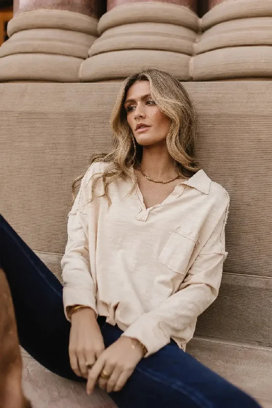 Vittoria Oversized Top in Natural