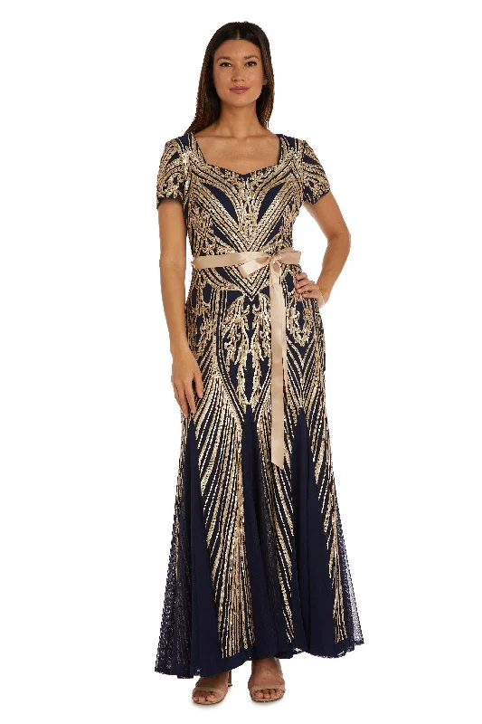 Instant Savings Await!R&M Richards 7385P Long Formal Petite Dress