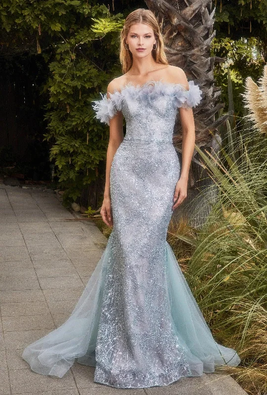 Your Wallet Will Thank You!Andrea & Leo A1179 Off Shoulder Glitter Mermaid Gown