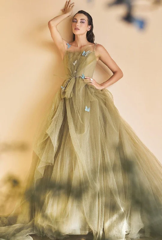 Price Drop Alert!Andrea & Leo A1113 Spaghetti Strap A Line Ball Gown