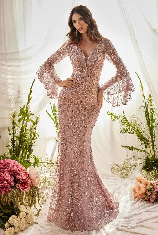 Shop Smart, Save Big!Andrea & Leo A1120 Long Sleeve Mermaid Formal Gown