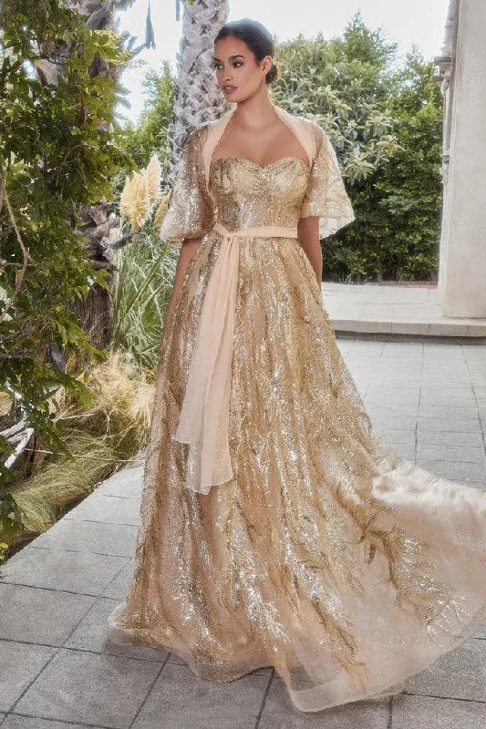 One Day Only – Huge Savings!Andrea & Leo A1174 Strapless with Shawl Formal Gown