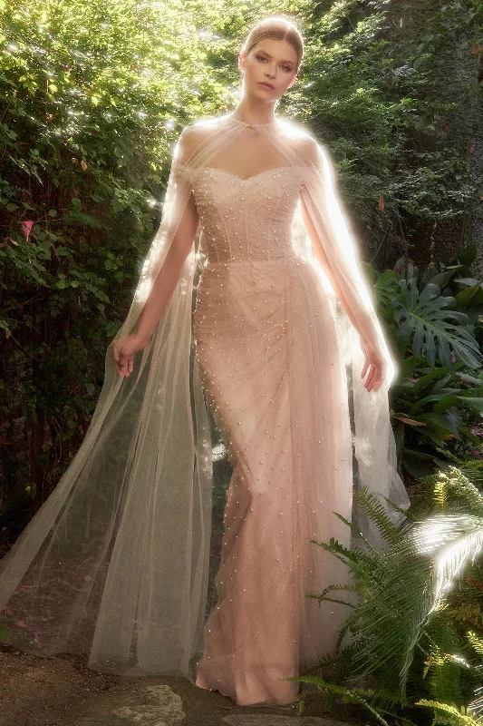 Best Deals Just for You!Andrea & Leo A1219 Off Shoulder with Cape Tulle Formal Gown Best Deals Just for You!Andrea & Leo A1219 Off Shoulder with Cape Tulle Formal Gown