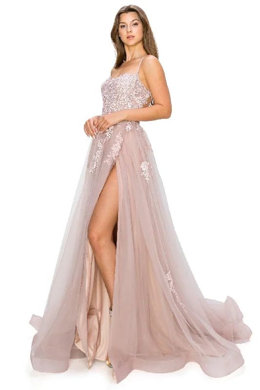 Hottest Discounts of the Year!Cinderella Couture CC8031J Sleeveless Slit Gown