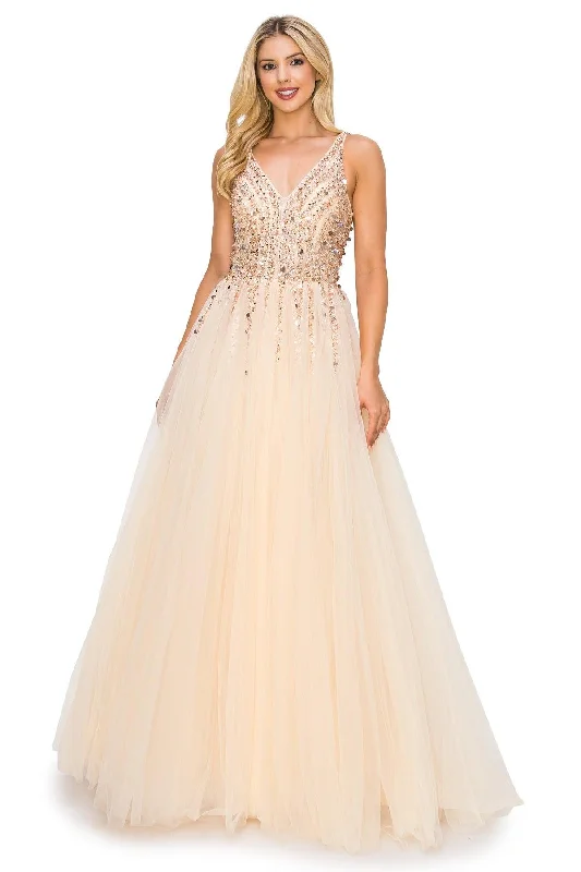 Today’s Deals, Tomorrow’s Regrets!Cinderella Couture CC8034J Sleeveless Beaded Tulle Gown