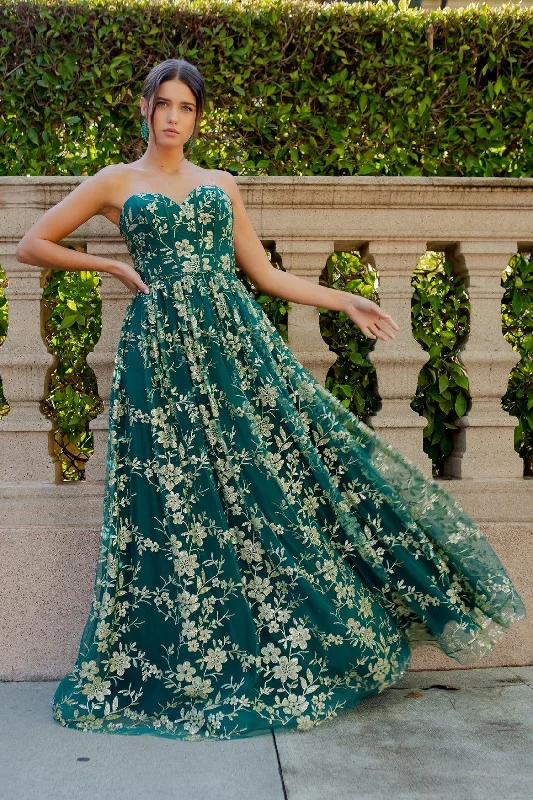 Sale Alert – Get Ready to Shop!Cinderella Couture CC8043J Strapless Glittered Print A Line Gown