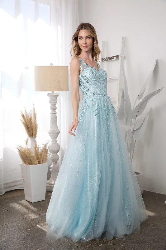 Hot Deals You Can’t Resist!Eva Fashion 5244 Long Sleeveless Formal Prom Dress
