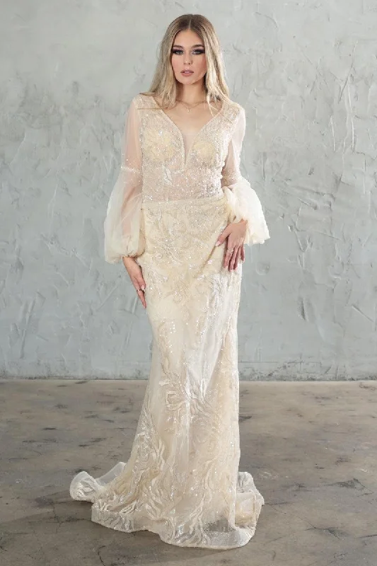 Limited Edition, Limited Price!High Couture NR2207 Long Sleeve Formal Fitted Evening Dress