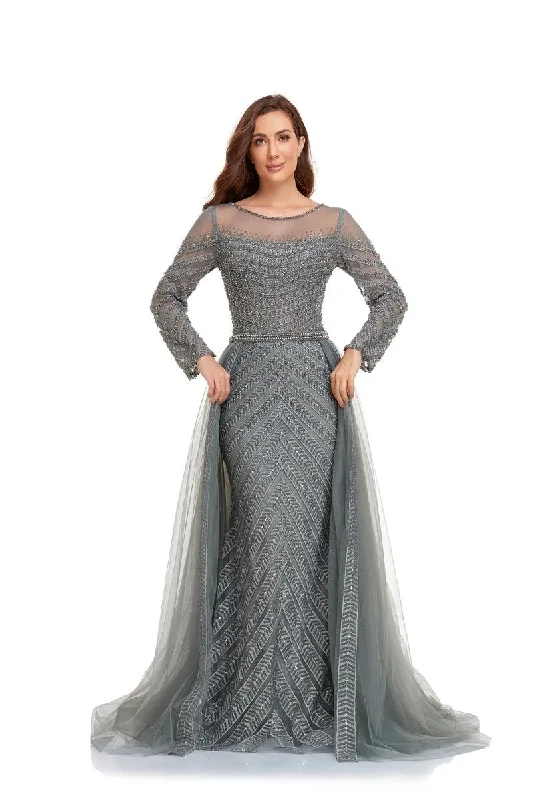 Best Price of the Season!High Couture NR2230 Long Sleeve Formal Evening Dress