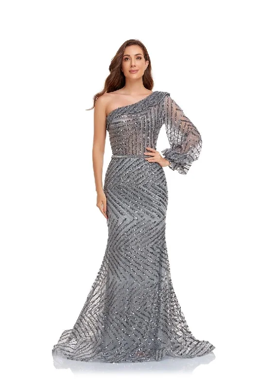 Must-Have Deals Inside!High Couture NR2231 Prom Long One Shoulder Formal Dress