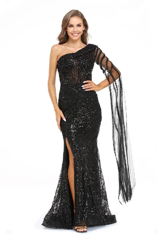 Bigger Savings, Better Shopping!High Couture NR2241 Long One Shoulder Evening Prom Dress Bigger Savings, Better Shopping!High Couture NR2241 Long One Shoulder Evening Prom Dress