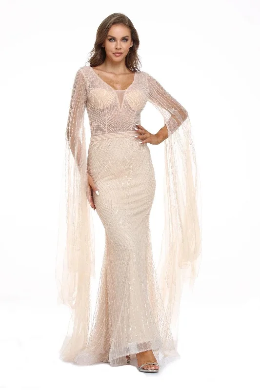 Hot Deals You Can’t Resist!High Couture NR2242 Long Sleeve Formal Evening Dress