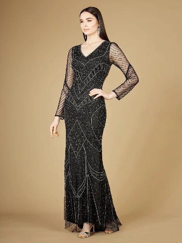 Instant Savings Await!Lara Dresses 29173 Long Beaded Prom Dress