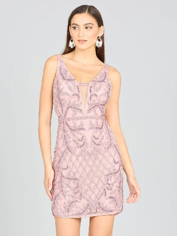 Your Chance to Save is Now!Lara Dresses 29176 Sleeveless Beaded Cocktail Dress