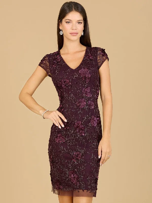Shop More, Spend Less!Lara Dresses 29179 Cap Sleeve Embellished Cocktail Dress