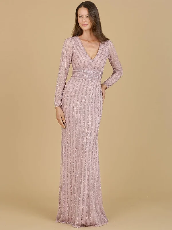 Snag the Best Prices Now!Lara Dresses 29203 Long Sleeve Beaded Evening Gown