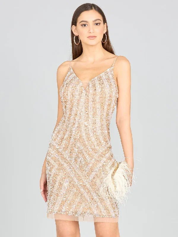 Biggest Sale of the Season!Lara Dresses 29217 Spaghetti Strap Short Sequin Homecoming Dress