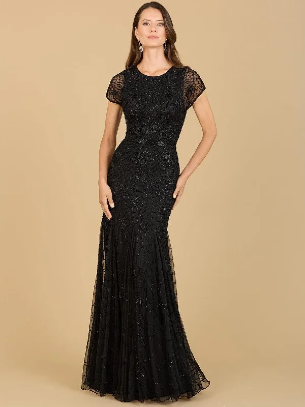 Lowest Prices Guaranteed!Lara Dresses 29224 Long Cap Sleeve Mermaid Formal Dress