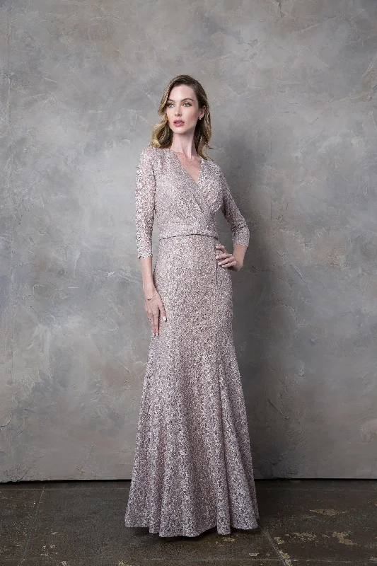 Save More Than Ever!Long 3/4 Sleeve Mother of the Bride Lace Dress Sale