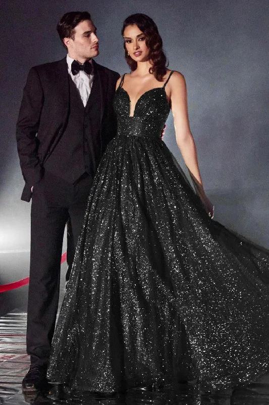 Find the Best Deals Here!Long Layered Glittered Black Wedding Dress