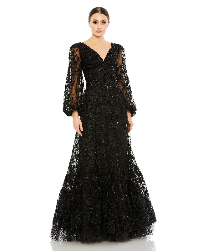 The Best Sale of the Year!Mac Duggal 20430 Long Mother of the Bride Lace Formal Gown