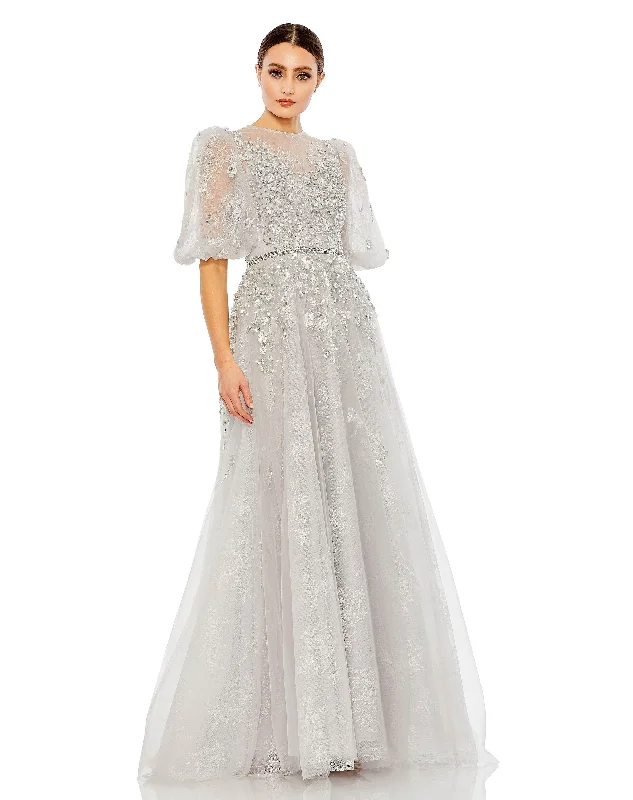 Your Dream Deal is Here!Mac Duggal 20445 Long Short Sleeve Formal Lace Dress