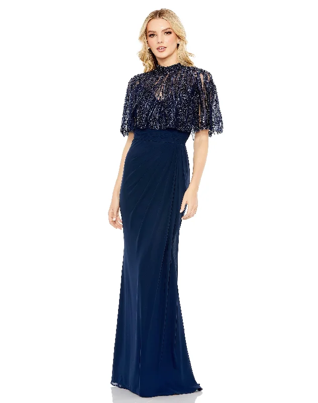 Upgrade for Less!Mac Duggal 20467 Long Formal Chiffon Prom Dress