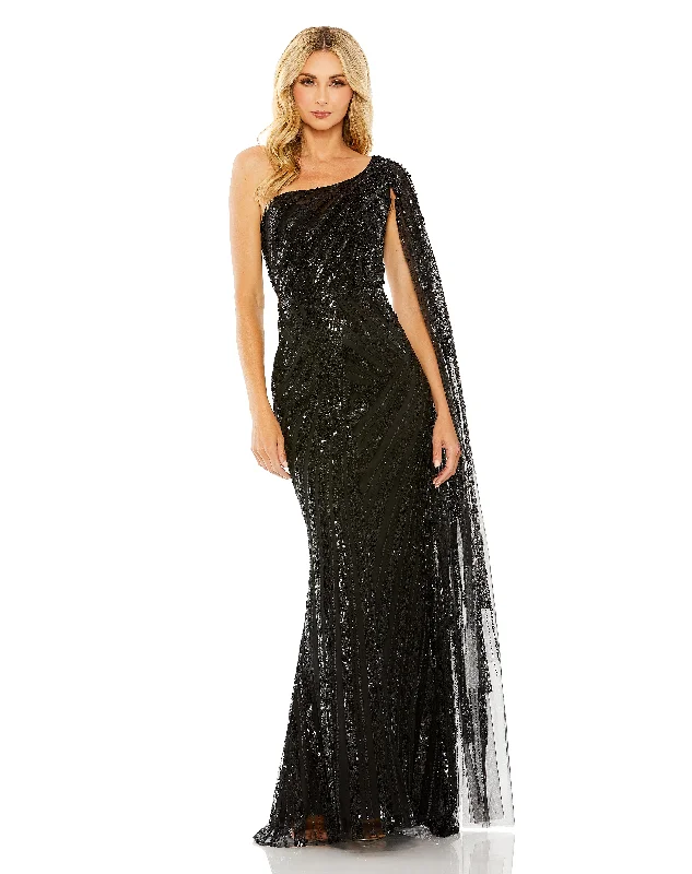 Score Big Savings Today!Mac Duggal 20528 Long One Shoulder Formal Dress