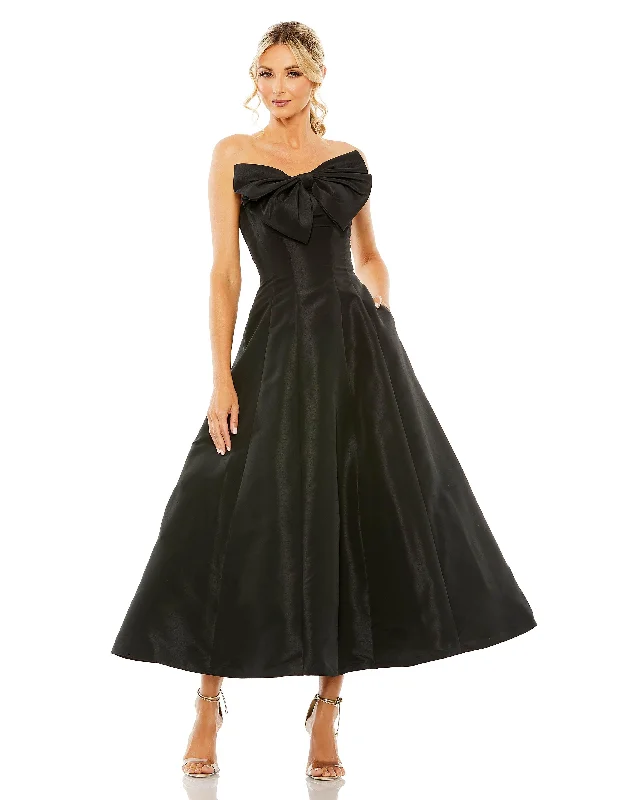 Only a Few Left – Order Now!Mac Duggal 49605 Tea Length Strapless Dress