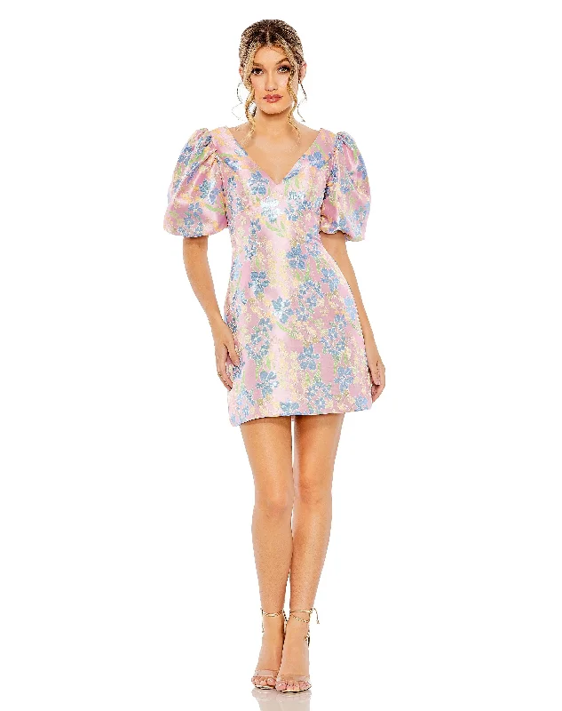 Grab Yours Before It’s Too Late!Mac Duggal 49622 Short Sleeve Floral Print Cocktail Dress Grab Yours Before It’s Too Late!Mac Duggal 49622 Short Sleeve Floral Print Cocktail Dress