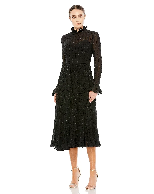 Mega Sale Happening Now!Mac Duggal 49627 Long Sleeve Tea Length Cocktail Dress