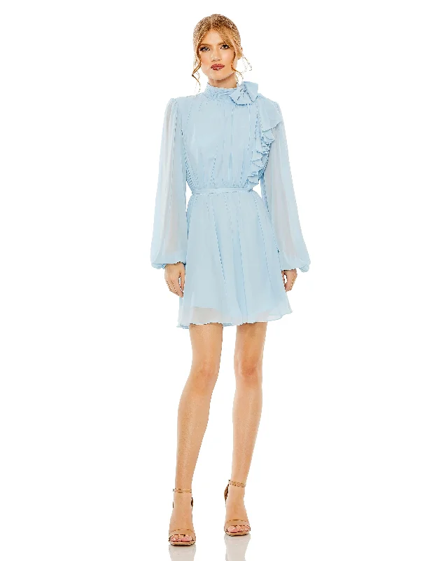 Exclusive Savings This Week!Mac Duggal 55878  Long Sleeve Short Cocktail Dress