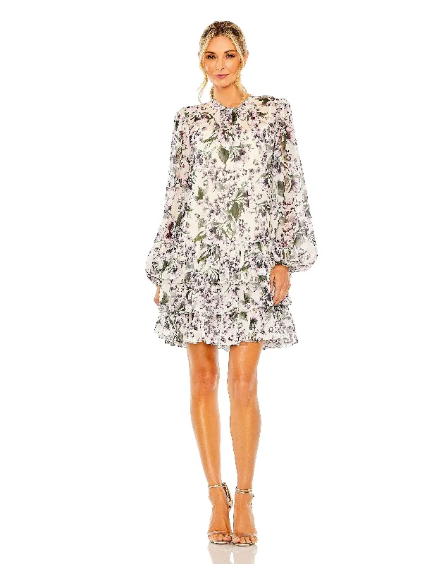 Buy One, Get One Free!Mac Duggal 56007 Short Floral Homecoming Cocktail Dress