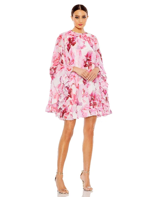 Stock Up and Save!Mac Duggal 56027 Homecoming Short Floral Cocktail Dress