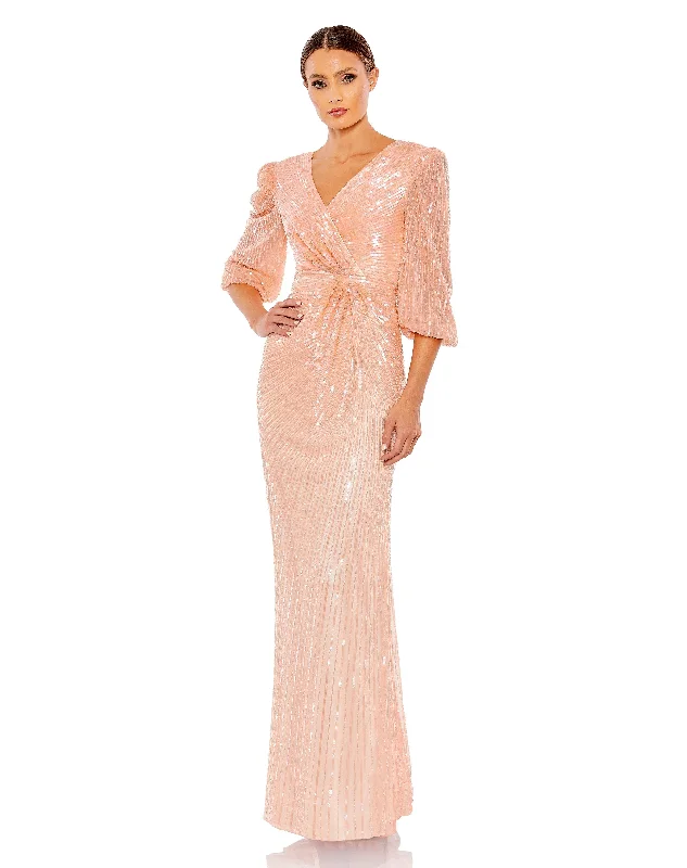 Time to Snag a Bargain!Mac Duggal 5614 Long 3/4 Sleeve Formal Dress