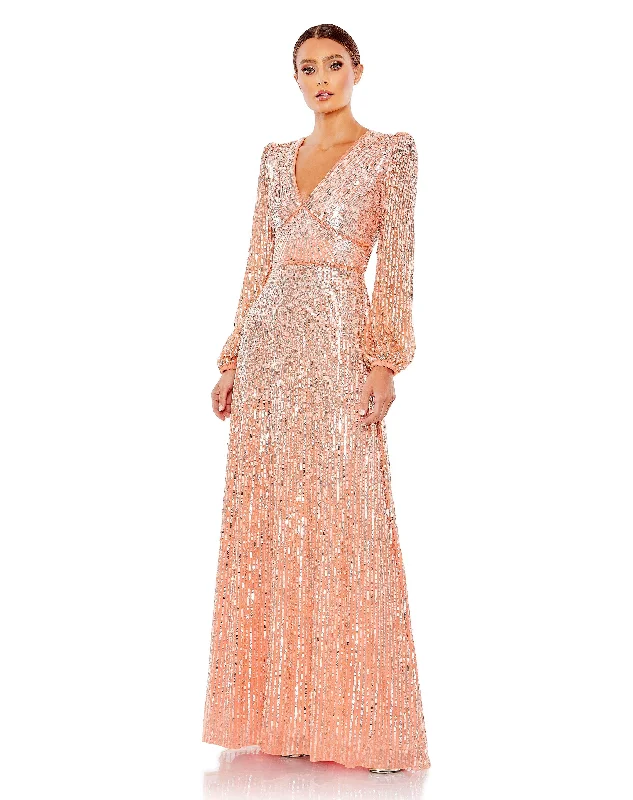 Special Offer – Act Fast!Mac Duggal 5643 Long Bishop Sleeve Formal Dress
