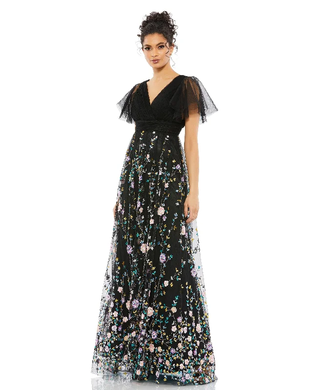 One Day Only – Huge Savings!Mac Duggal 67889 Long Formal Floral Dress