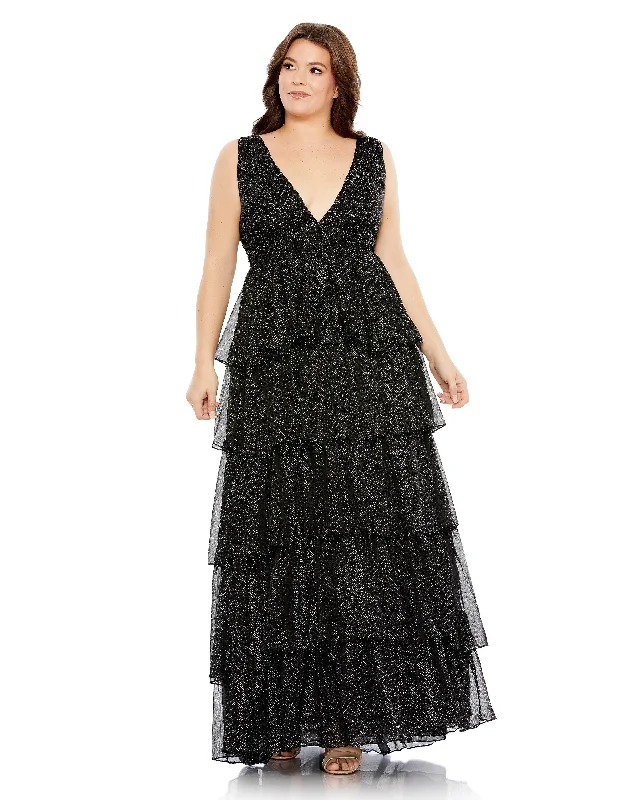 Shop Today, Save Tomorrow!Mac Duggal 68131 Fabulouss Long Sleeveless Plus Size Glitter Dress Shop Today, Save Tomorrow!Mac Duggal 68131 Fabulouss Long Sleeveless Plus Size Glitter Dress