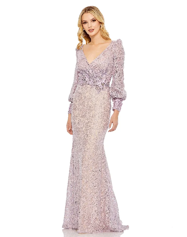 Limited Deals, Unlimited Savings!Mac Duggal 79397 Long Sleeve Formal Lace Dress