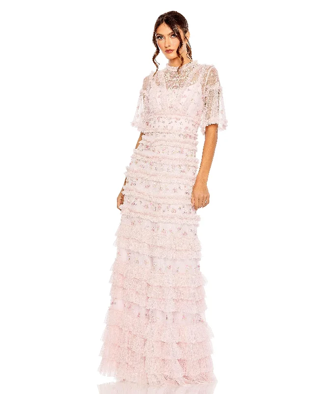 Find the Best Deals Here!Mac Duggal 8033 Long Formal Ruffle Dress