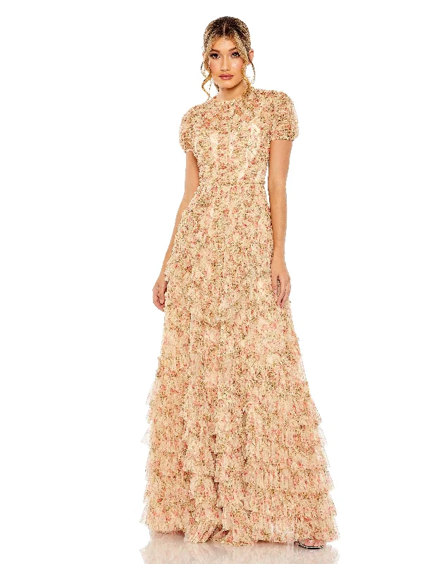 New Discounts Just Dropped!Mac Duggal 8045 Long Formal Floral Print Dress