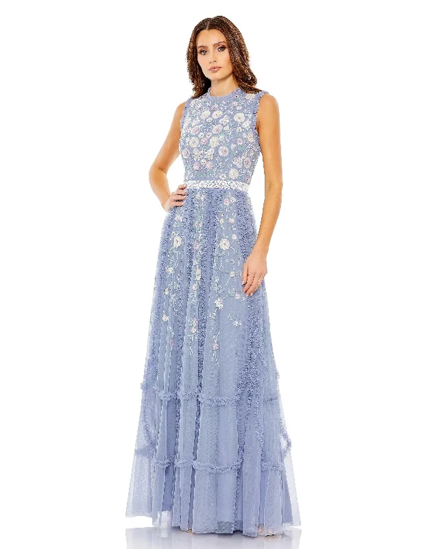 Snag the Best Prices Now!Mac Duggal 9137 Long Sleeveless Formal Ruffle Gown