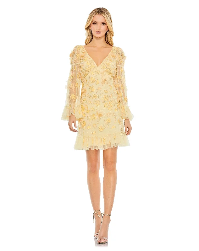 Save Money, Shop Happy!Mac Duggal 9205 Long Sleeve Short Cocktail Dress