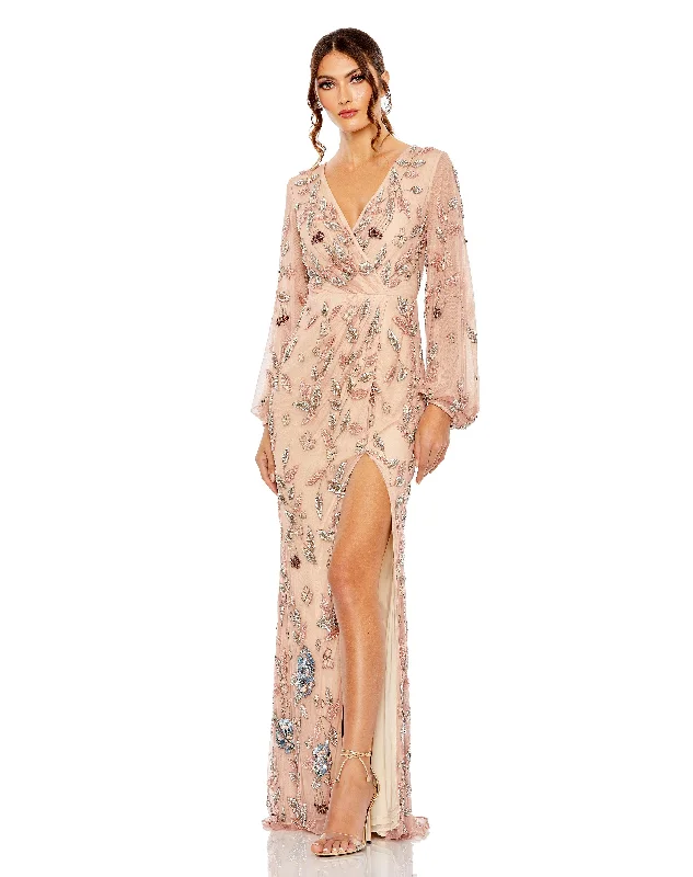 Don’t Wait – Shop Today!Mac Duggal 93755 Long Sleeve Formal Beaded Dress
