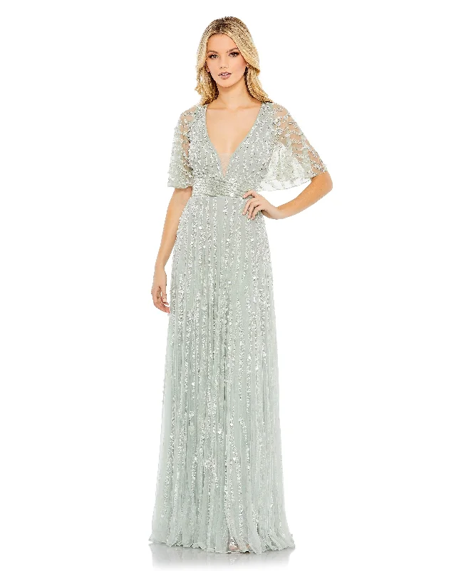 Get the Best for Less!Mac Duggal 93784 Long Formal Cape Sleeve Dress