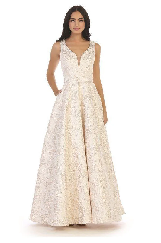 Don't Miss Out!Prom Long Formal Sleeveless Jacquard  Ball Gown Sale