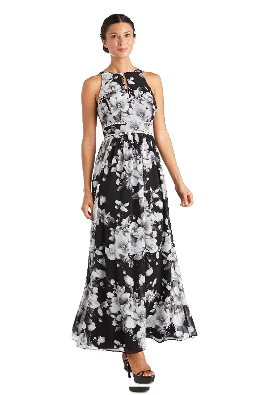 Time to Snag a Bargain!R&M Richards 7035P Long Halter Formal Petite Dress Sale