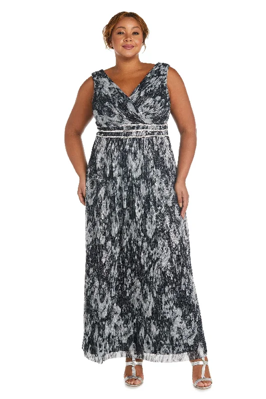 Your Favorite Sale is Back!R&M Richards 7178W Long Plus Size Metallic Dress Sale