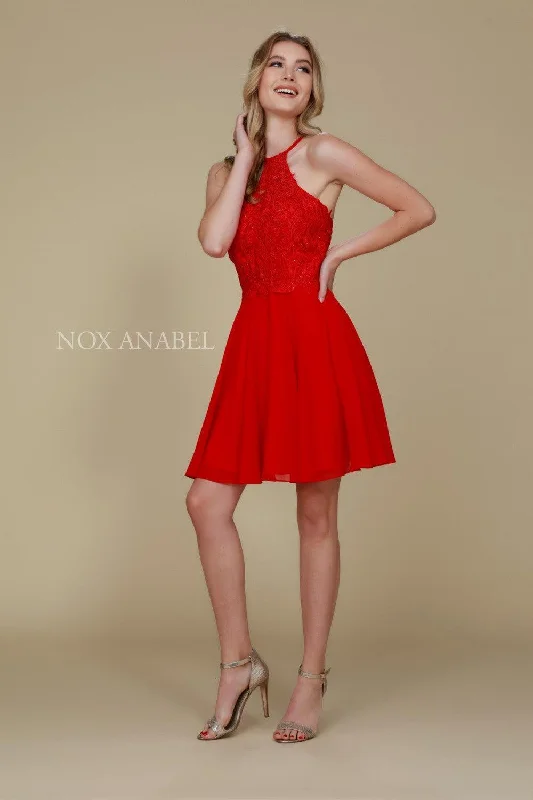 Get More, Spend Less – Shop Now!Short High Neck Embroidered Cocktail Dress Sale