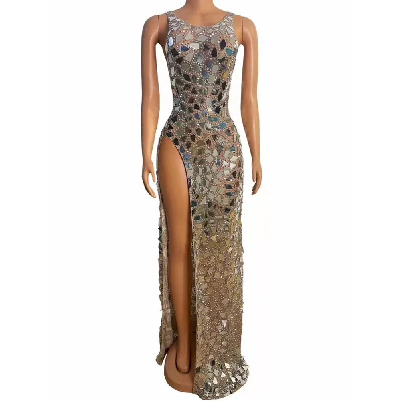 Seasonal Sale – Shop Now!AD1439 Kimshein Women Elegant Robe High Split Hollow Out Beaded Sequin Mesh Prom Dresses Party Evening Dinner Seasonal Sale – Shop Now!AD1439 Kimshein Women Elegant Robe High Split Hollow Out Beaded Sequin Mesh Prom Dresses Party Evening Dinner